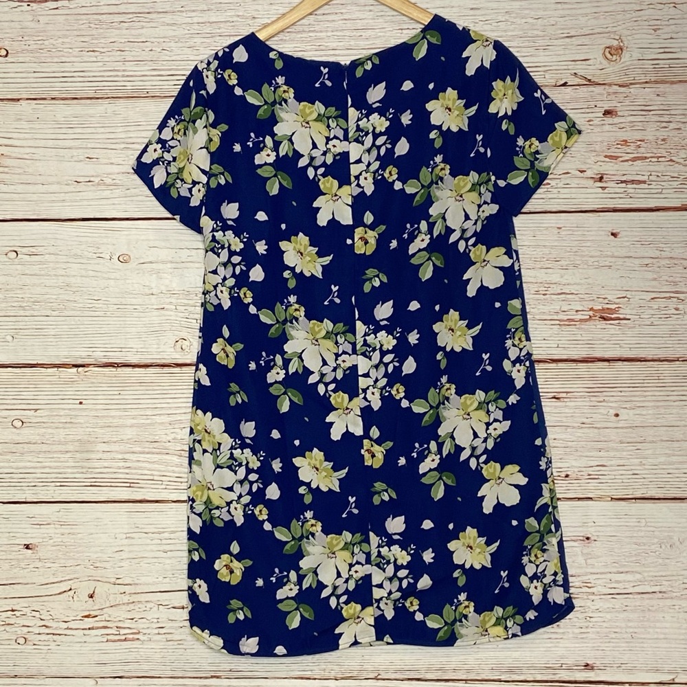 Lulus Floriana Navy Blue Floral Print Shift Dress Sz M - Picture 10 of 14